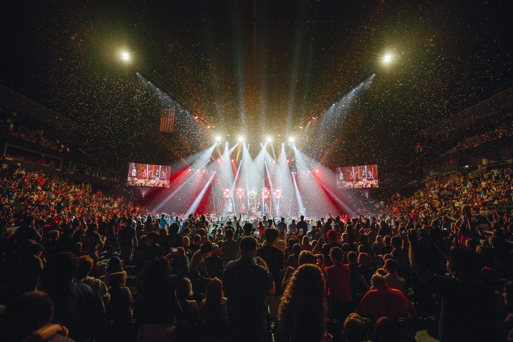 Dude Perfect Pound It Noggin Tour — LED wall content on stage