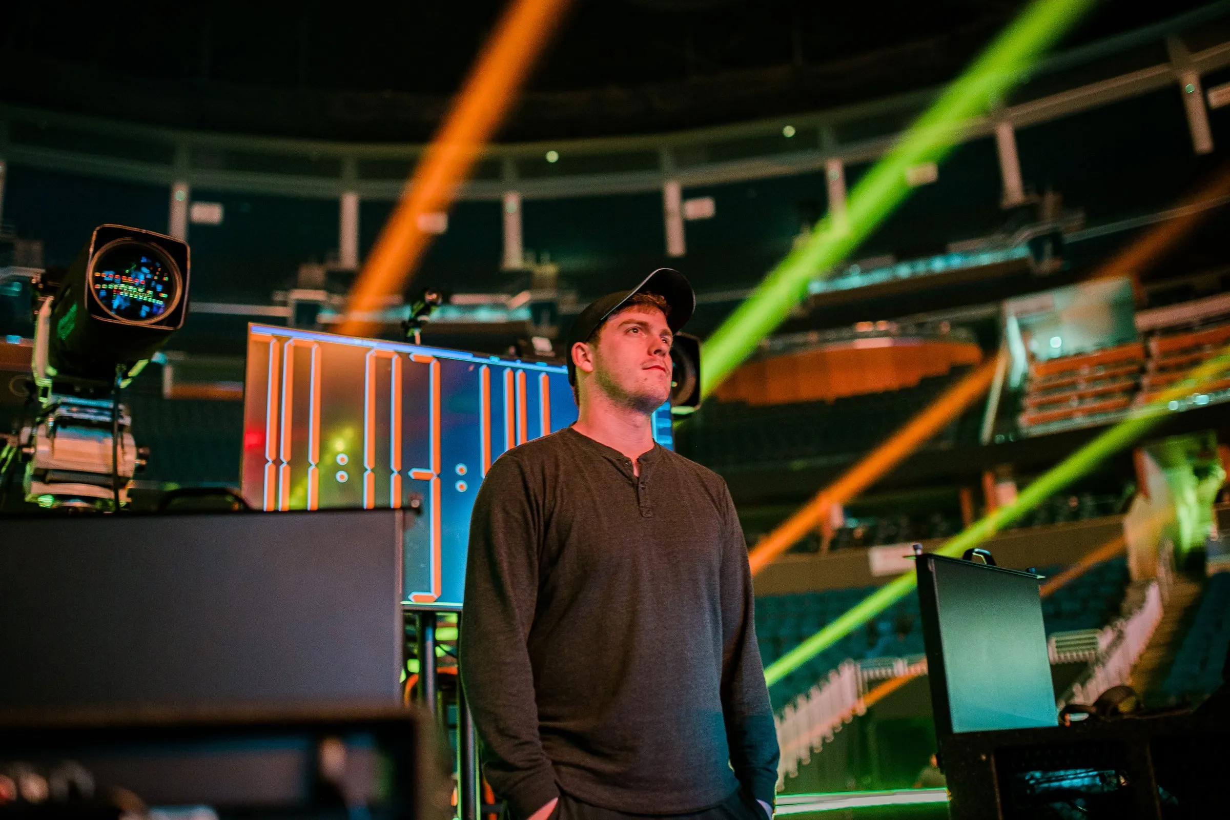 Will Fortanbary at Amway Center during the Dude Perfect 2021 tour — founder of Fort Studios